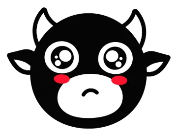 Black Cow Sticker Black Cow Red Cheeks Discover U0026 Share Gifs Sticker Png Cow Face Icon